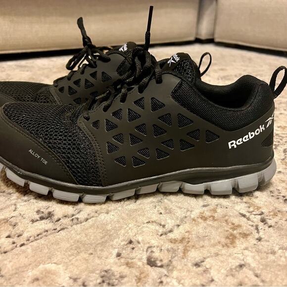 Reebok Men's Steel Toe Black Sublite Cushion Work Athletic Size 10 - Picture 2 of 7